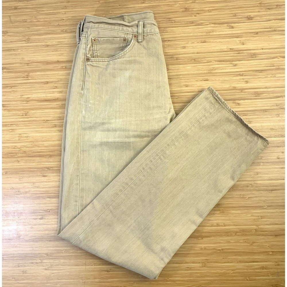 Levi’s 501 Men’s 33X 36 Button Fly BrowN Jeans Slight Fraying Pics